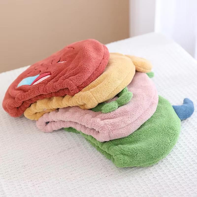 Cute Cartoon Animal Child Hair Towel Cap Drying Hat Quick-dry Microfiber Super Absorption Hair Twist Kid Bath Hat Bathroom for Daily Use