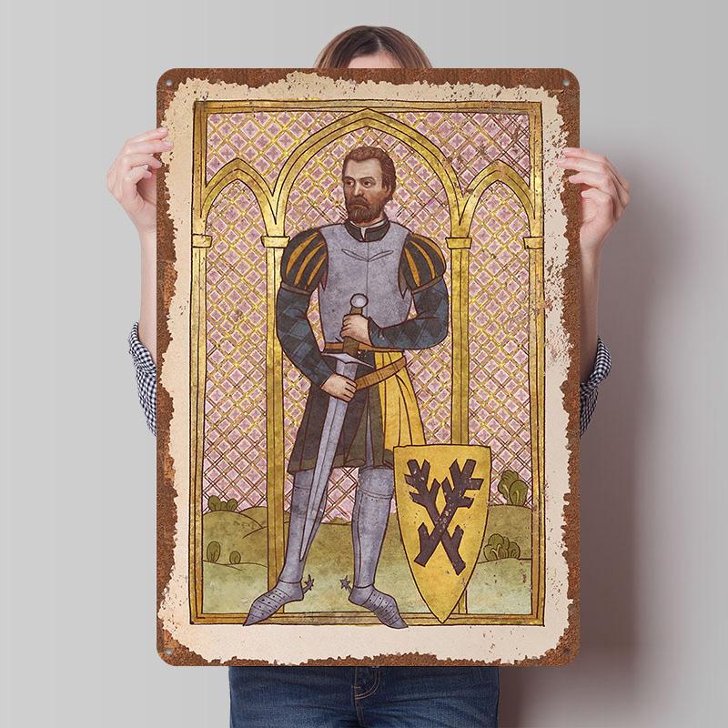 Kingdom Come Deliverance Poster in Latta Arte da Parete Personalizzabile Segni in Latta Metallici Retro Vintage per Casa e Decorazione Gaming