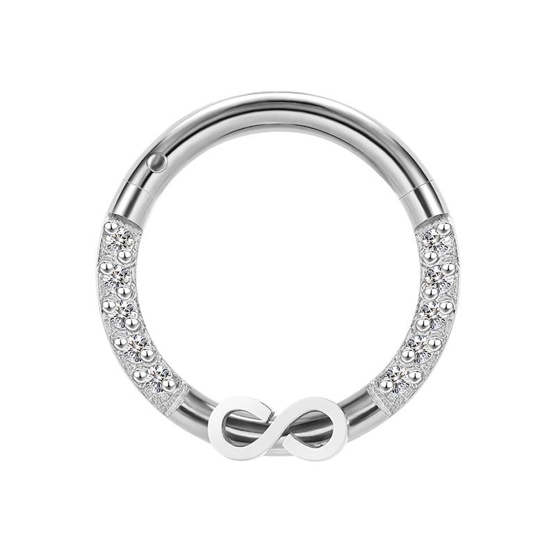 2023 Trendy Stainless Steel Rhinestone Zircon Nose Ring - Elegant Fashion for Women