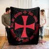 Crusade Cross Templar Knight 3D Printed Flannel Blanket for Bed Bedroom Sofa Picnic Throw Blanket for Cover Outdoor Leisure Nap