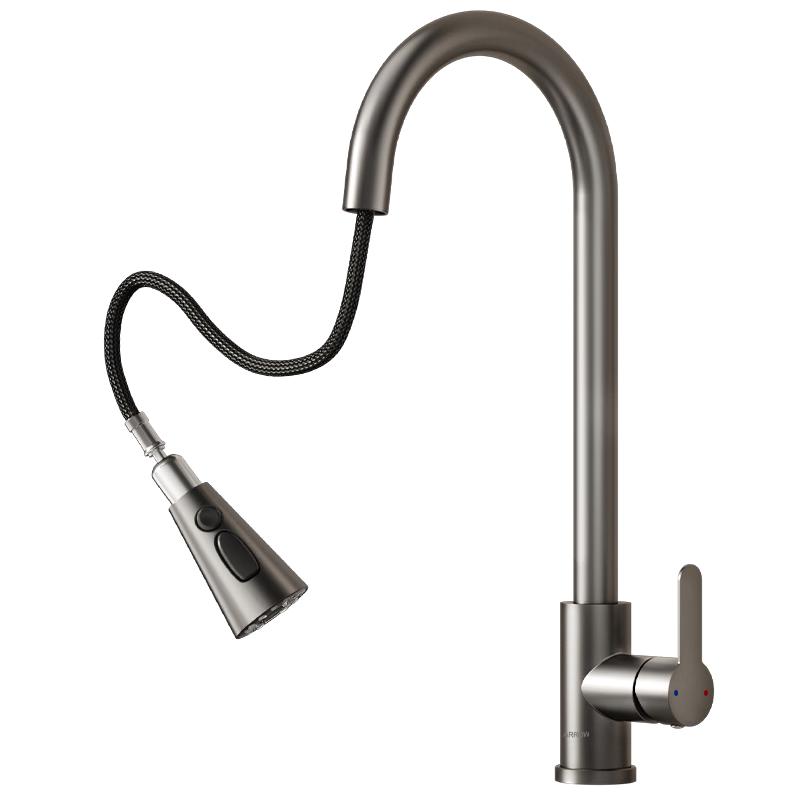 ARROW Gunmetal Grey Pull-Out Kitchen Faucet