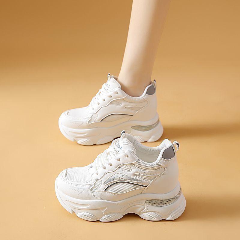 

Dad shoes summer new muffin single shoes comfortable thick sole height increase comfortable leisure 40 білий