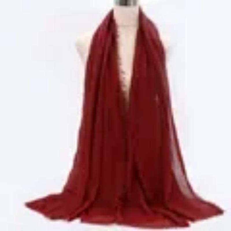 Muslim Cotton Crinkle Hijabs for Women Soft Islamic Headscarf Shawl Wrap for Ladies Breathable Lightweight Khimar Head Cover