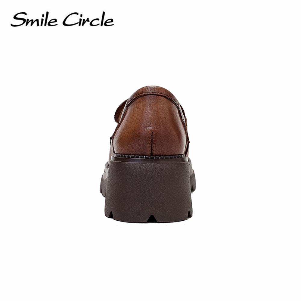 Chunky Heel Low-top Loafers Handmade Retro Casual Shoes Fashion Versatile Thick Bottom Women's Shoes