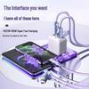 100W Super Fast Charging Braided Cable: Multifunctional 2-in-2 for Computers, Data, and Mobile Phones