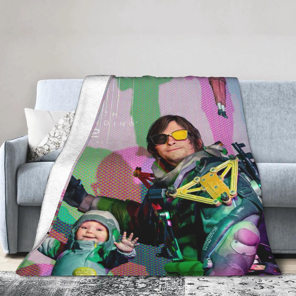 Death Stranding Plüschdecke für Mädchen und Jungen Weiche Flanell-Kuscheldecke für Draußen Warme Bettdecke Hochwertiges Design Geschenkidee