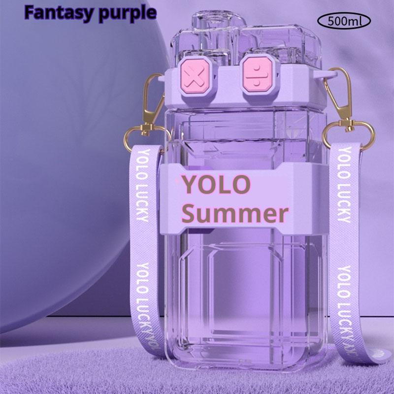 Water Bottle Childrens Water Cup Boys Portable Double Drink with Lid Straw Cup Student Water Bottle Plastic Cup Girls Gift Cup