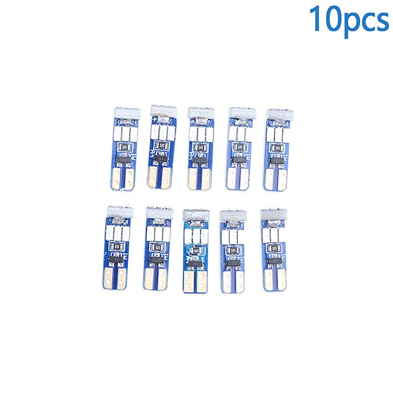 10Pcs Bright LED Bulbs T5 W3W W1.2W 70 73 74 Auto Dashboard Gauge Lamps Car Warning Indicator Instrument Cluster Light Lamps