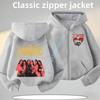 KATSEYE Children's Zippered Pullover Hoodie Boys' Sport Shirt Girls' Casual Top Cartoon Print 2026 New Fall/Winter Coat