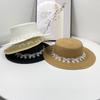 French Multi-bow Straw Woven Flat Top Top Hat Women's Summer Seaside Beach Outing Shading Holiday Straw Hat