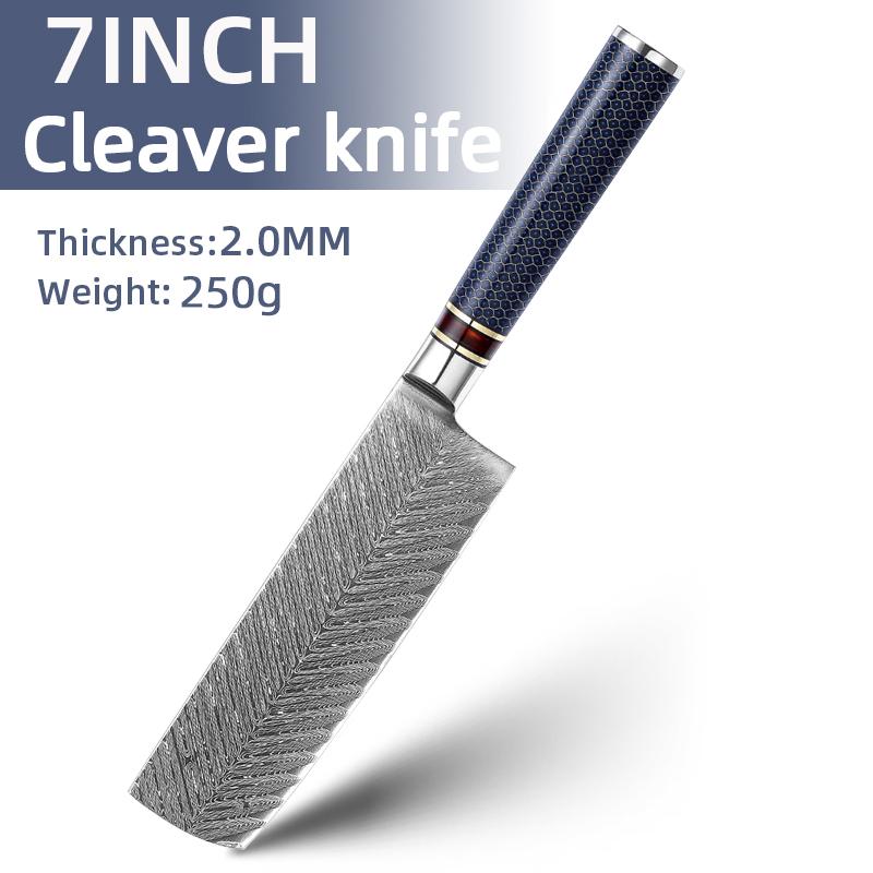 Damascus Kitchen Knife Santoku Knife Small Kitchen Knife Chef Knife Meat Cleaver Fruit Paring Cooking Knife Gift Knife