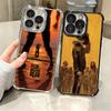 The Walking Deads Plating Phone Case For Iphone 16 17 Pro Max Air 16E 14 15 Plus 12 13 Mini Anti-Fall Airabag Cover