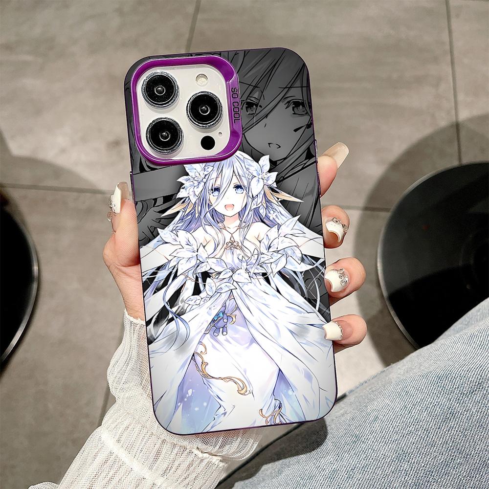 Date a Live Mio Takamiya Purple Translucent Mobile Phone Case for iPhone 17 16 15 14 13 12 11 X XR XS Air Pro Max Plus Colorful