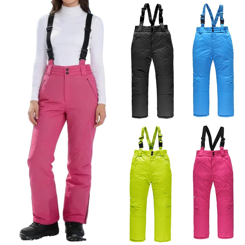 Ski Pants Women Insulated Ski Bib Overalls Snowboarding Pants Adjustable Shoulder Strap Snowsuit