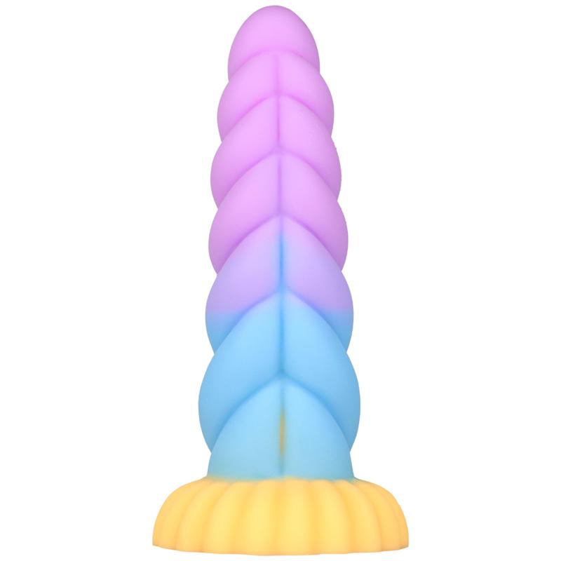 Weibliche Twist Anal Plugs geformt Silikon Penis weiche Farbmischung Simulation Masturbation Gerät Sexspielzeug
