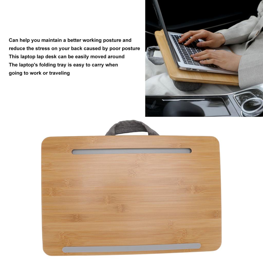 Laptop Lap Desk Portable Multifunctional Laptop Stand for Bed Sofa Couch 42x27.5cm Small Size