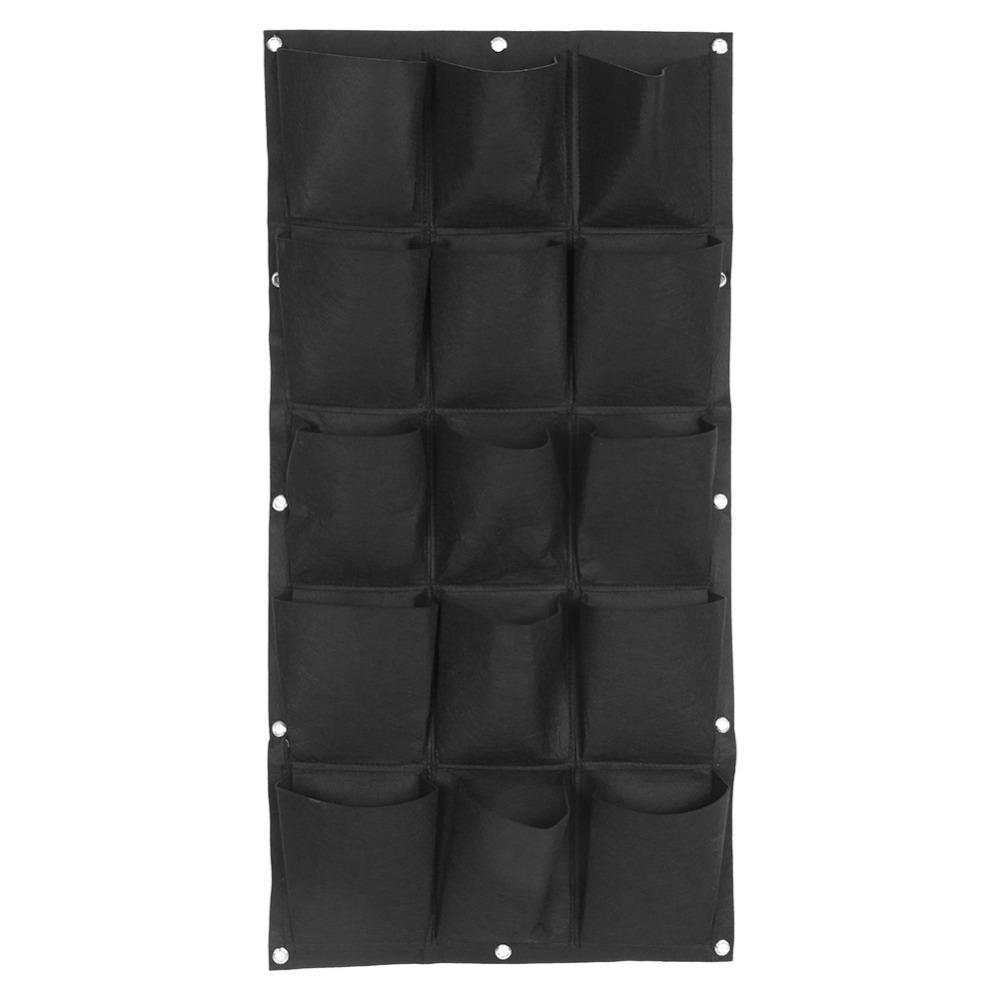 

Durable 18/15 Pockets Plant Grow Bag Felt Breathable Grow Bag Reusable Easy To Hang Plant Bag Wall Planting