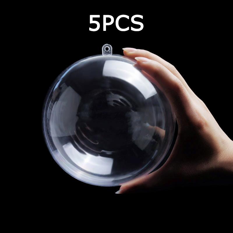

WTEMPO DIY Christmas Blank White Ball Ornaments Kits Plastic Party Christmas Tree Ball Ornaments Christmas Tree Hanging Decorations Clear Ball Crafts 5pcs*10cm белый