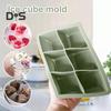 Large Square Ice Cube Tray with Lid Stackable Space Saving Ice Maker Easy Release Whiskey Cocktail Ice Cube Molds for Freezer Herbs