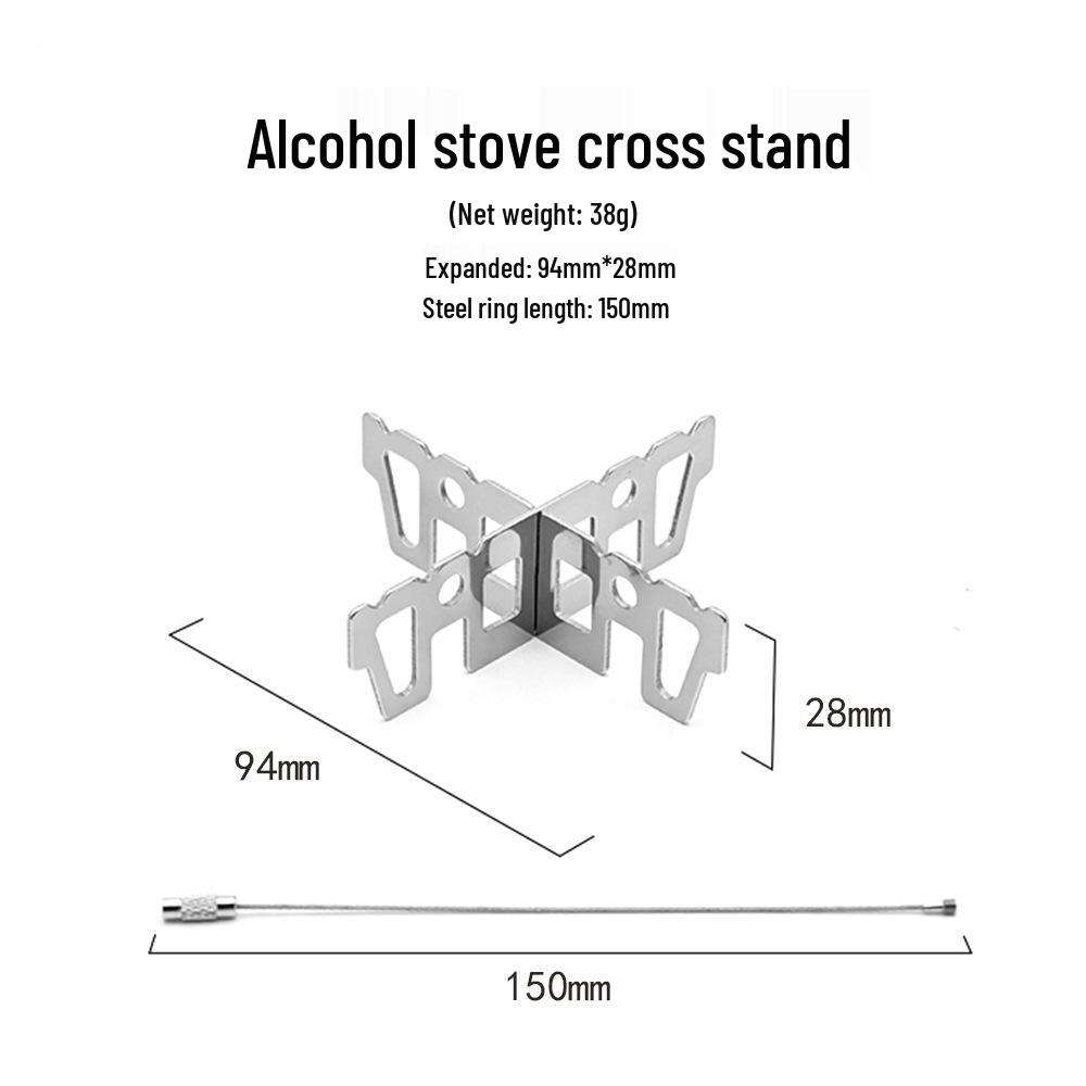 

Подставка для спиртовой горелки из нержавеющей стали для улицы - Жаростойкий аксессуар для походной посуды серебряный