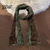 Unisex Fashion Shawl Neck Wrap Pleated Warm Gradient Design Scarf Two-Color Bow Tie Cold Weather