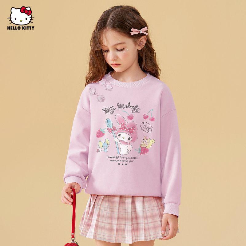 My Melody Girls  Sweatshirt, Spring Pink Children s Casual Top, Stylish and Fashionable Children s Clothing, Girls  Spring Outfit Pink 150