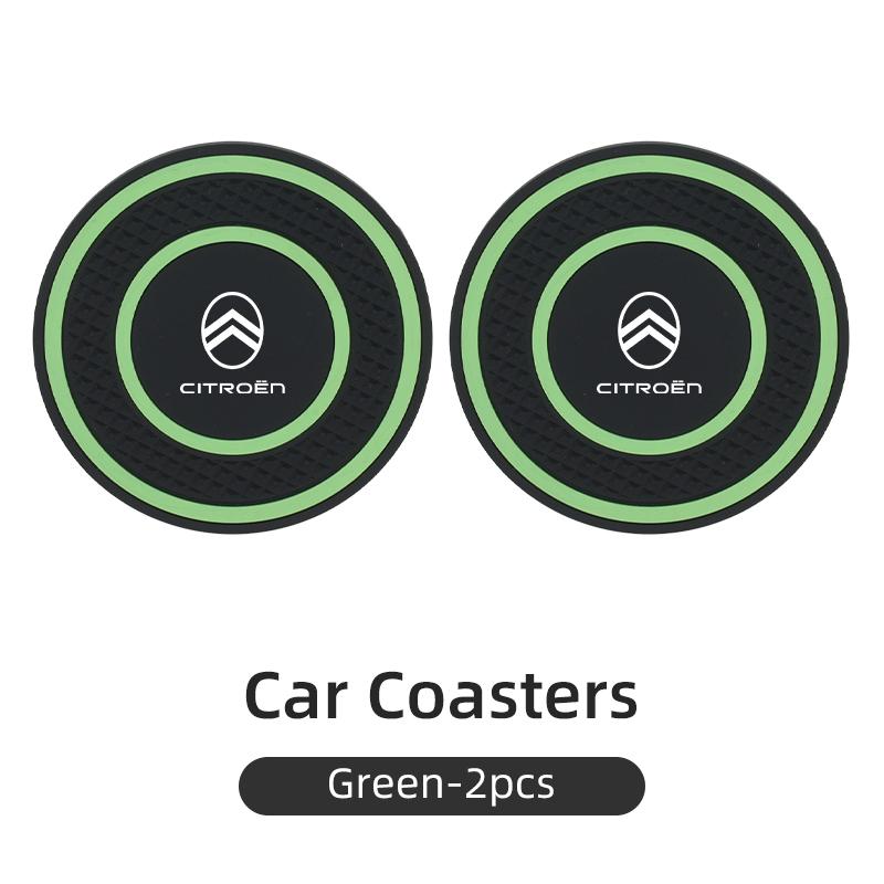 Silicone Double Ring Car Cup Mat Anti-Slip Insert For Citroen C4 C3 C5 C1 C2 VTS Berlingo Celysee Xsara Picasso Aircross