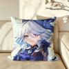 Game GGenshinIImpact Cushion Cover Pillow Case Antidustmite Pillowcase Silky Short Plush Sofa Cushion Cover hot