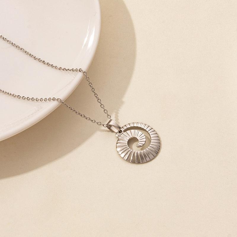 O Chain Around Neck Necklace Waterproof Stainless Steel Conch Shell Starfish Pendant Necklaces For Women Men Accessories Jewelry