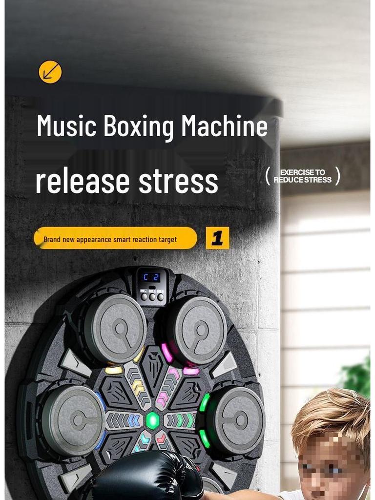 Children's Music Boxing Trainer: Wall-Mounted Target & Gloves - Perfect Birthday Gift for Boys & Home Exercise.