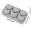 6 Cells Silicone Cake Molds Heart Shaped Mousse Moulds Cake Decorating Gadgets