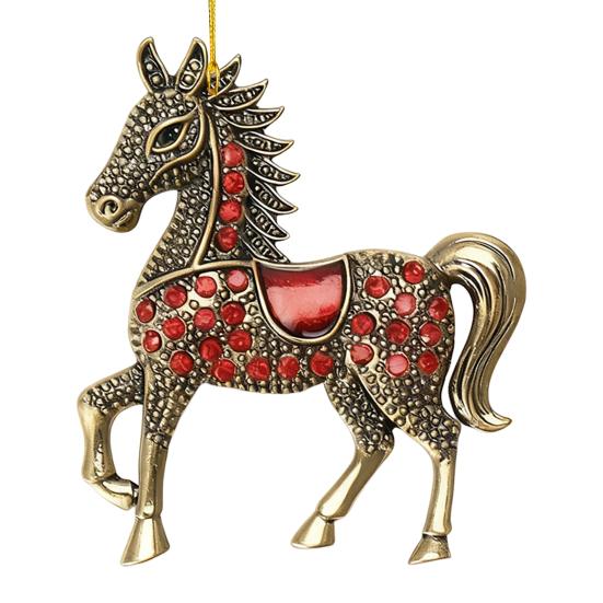 Horse Christmas Ornaments Sparkly Rhinestone Horse Hanging Decoration
