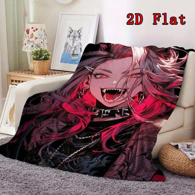 Hazbin Hotel 2D Flat Pattern Flannel Blanket High Quality All Seasons Warmth and Comfort Perfect for Christmas Gifts.MMT0918540