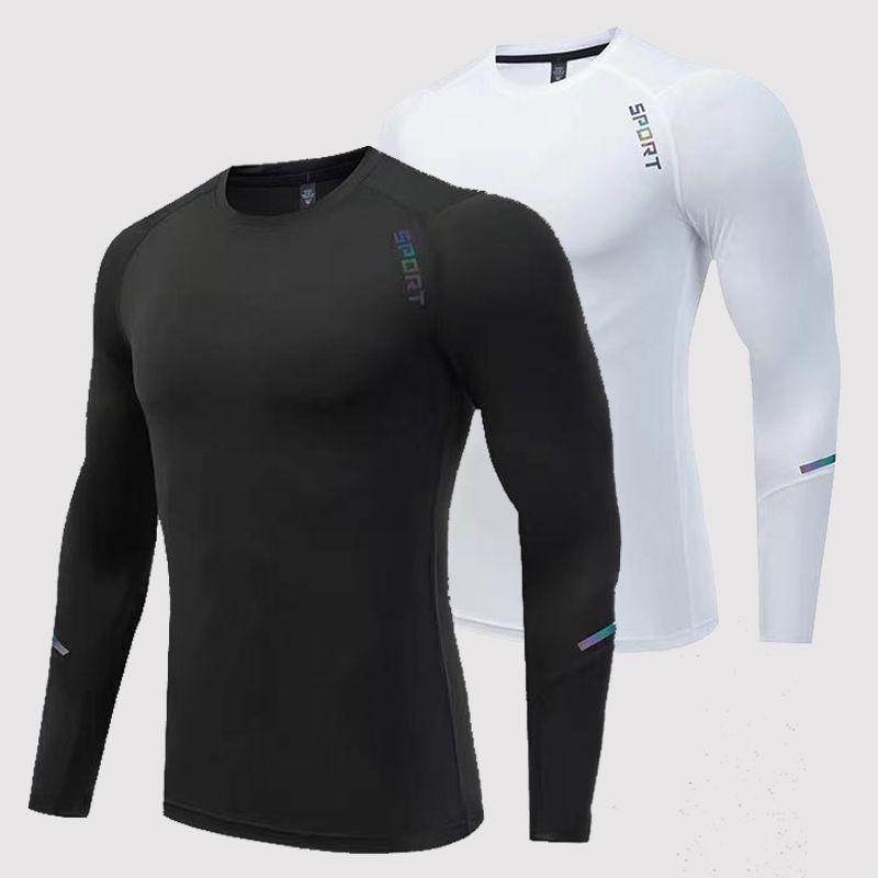 Men's Quick-Dry Compression Long-Sleeve Shirt for Sports Fitness and Training