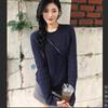 2025 Autumn Women's Striped Cable Knit Cardigan