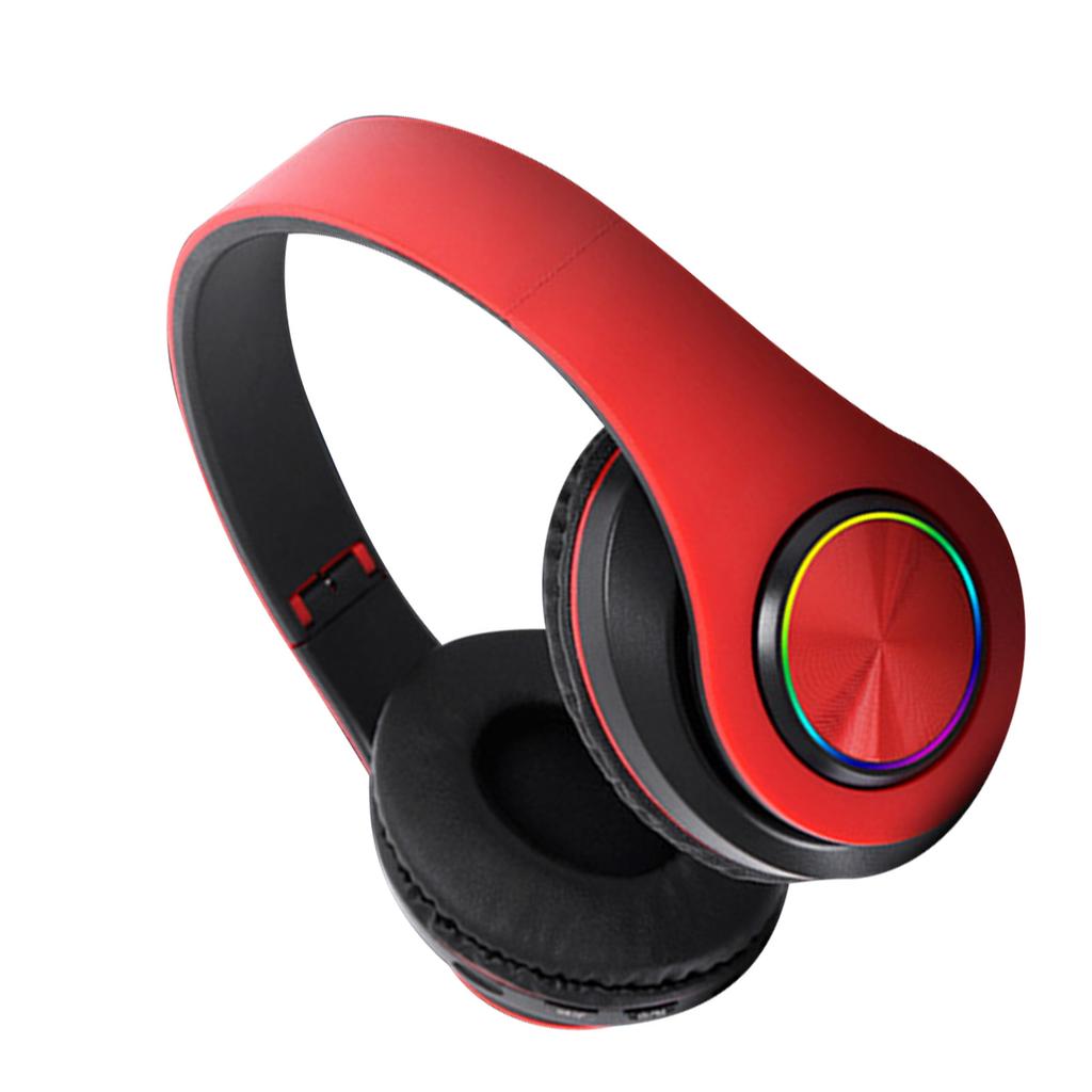 Bluetooth Headset with RGB Light Deep Bass Noise Reduction Comfortable Waterproof Foldable Wireless Gaming Headset
