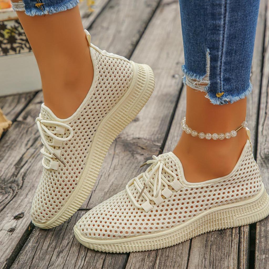 New Large-sized Summer Mesh Shoes for Women, Casual Running Sports Shoes, Mesh Breathable and Comfortable Sports Shoes