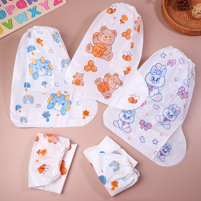 1Pair Cartoon High Waterproof Children'S Shoe Covers Protectors Anti-Slip Rain Proof Long Shoes Cover With Stretchy Cuff
