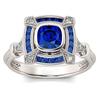 Trendy European & American Geometric Blue Square Ring