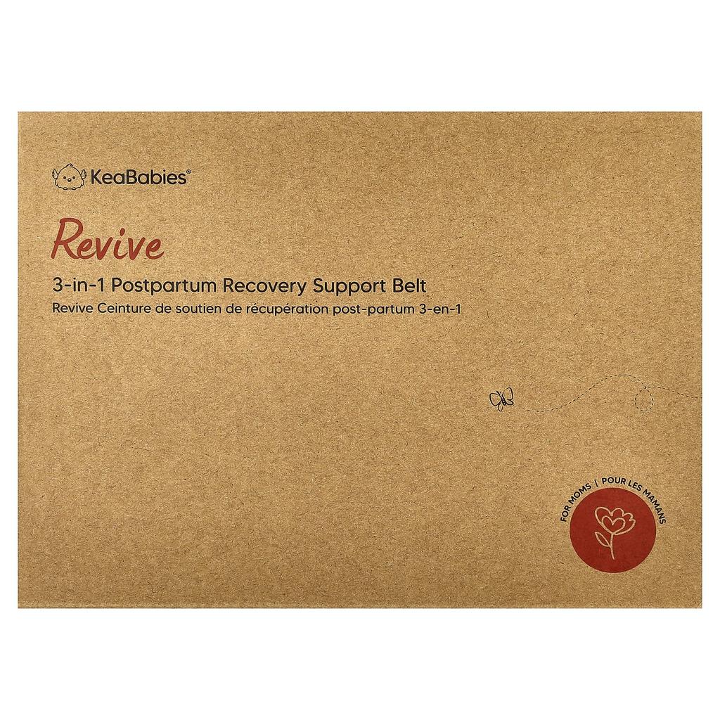 KeaBabies Revive 3-in-1 Postpartum Recovery Support Belt, M/L, Classic Ivory, 1 Set