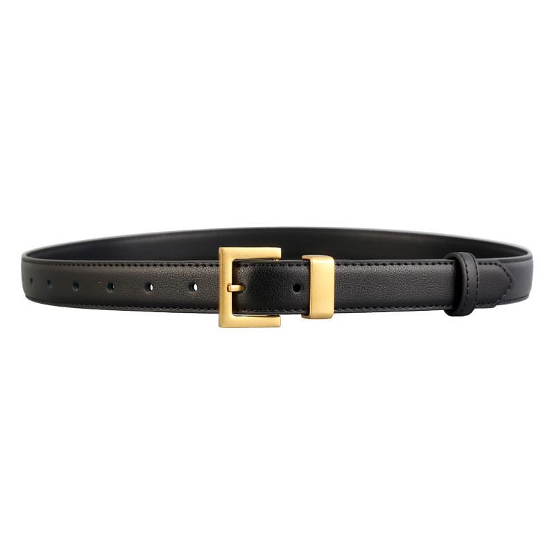 Genuine Leather Womens Belt For Casual And Business Wear With Metal Buckle