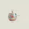 Chinese Ceramic Tea Caddy Colorful Flower Candy Jar Home Portable Coffee Beans Nut Medicinal Materials Storage Box Home Ornament