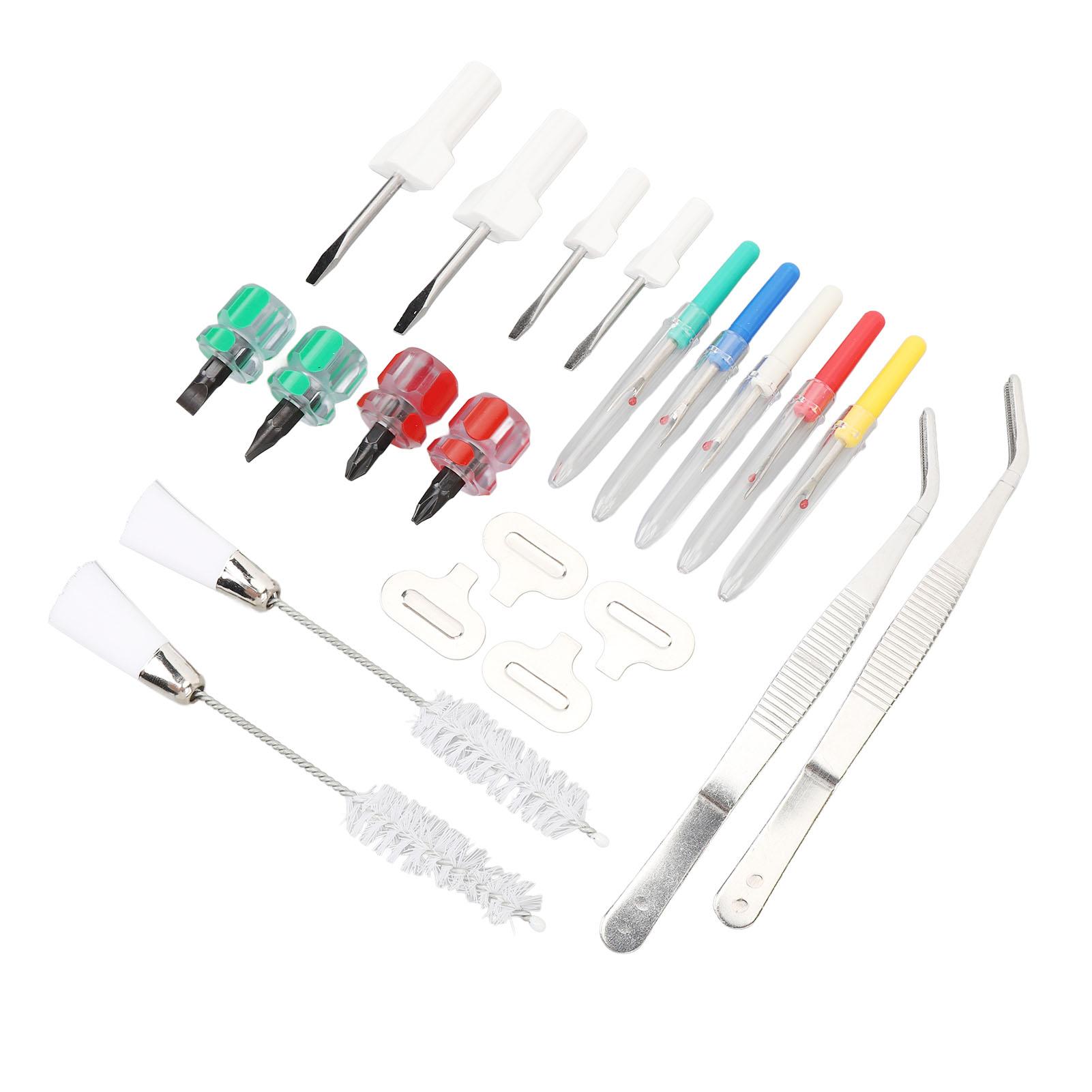 

Набор для чистки швейной машины 21 шт. Профессиональные инструменты для ремонта швейной машины с пинцетом, отверткой и распарывателями швов