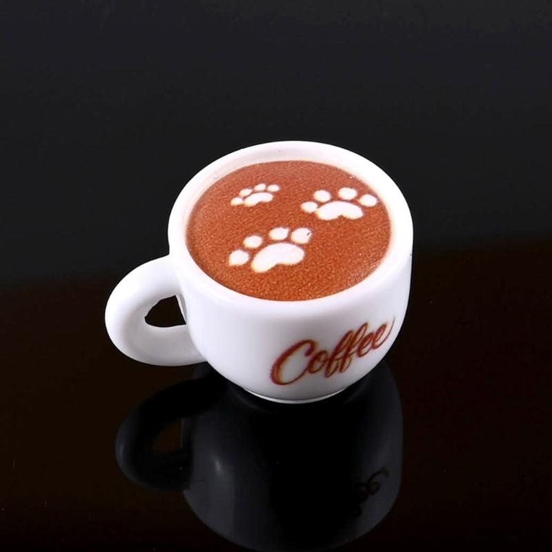 Elegant Resin Coffee Cup Set French Style Dollhouses Decors For Realistic Afternoon Coffee Cup Scene 36 Pieces