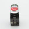 22mm Illuminated Double Head Momentary Push Button Switch 12V 24V 220V LED Lamp Silver Contact Spring Return 1NO1NC Switch LAK42