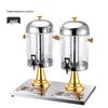 Stainless Steel Buffet Juice Dispenser with Faucet - Large Capacity Cold Drink Machine, Single or Double Head Options