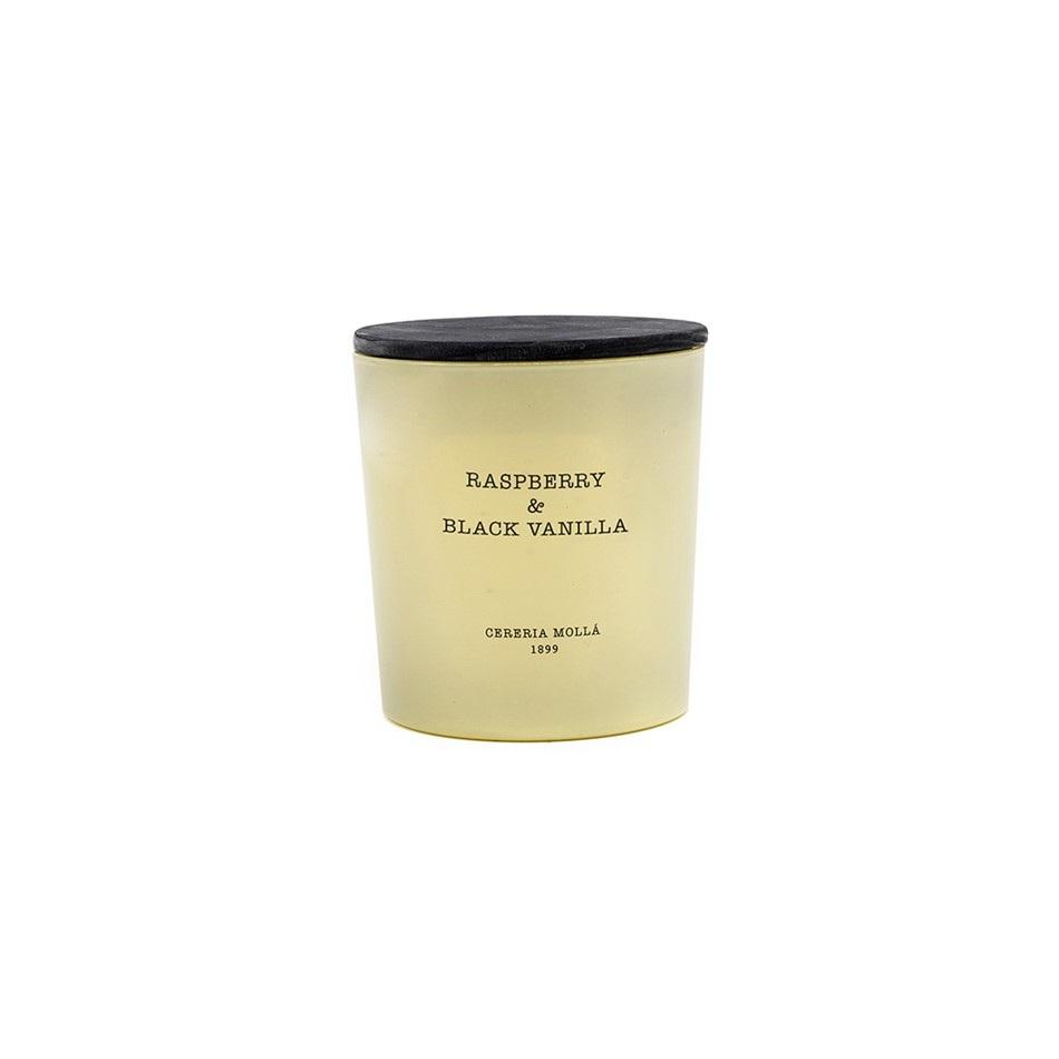 Vela Aromática Cereria Molla Frambuesa y Vainilla Negra 600g