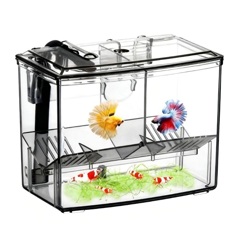 External Aquarium Breeder Box for FishTank Breeding Incubator Fish Fry Hatchery Fish Spawning Box Separation Tanks