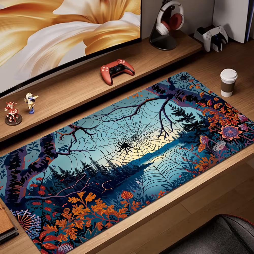 Artistic design of webweaving spider Mouse Pad rubber antislip Desk Mat gamer pc accessories Gaming mat keypad mousepad