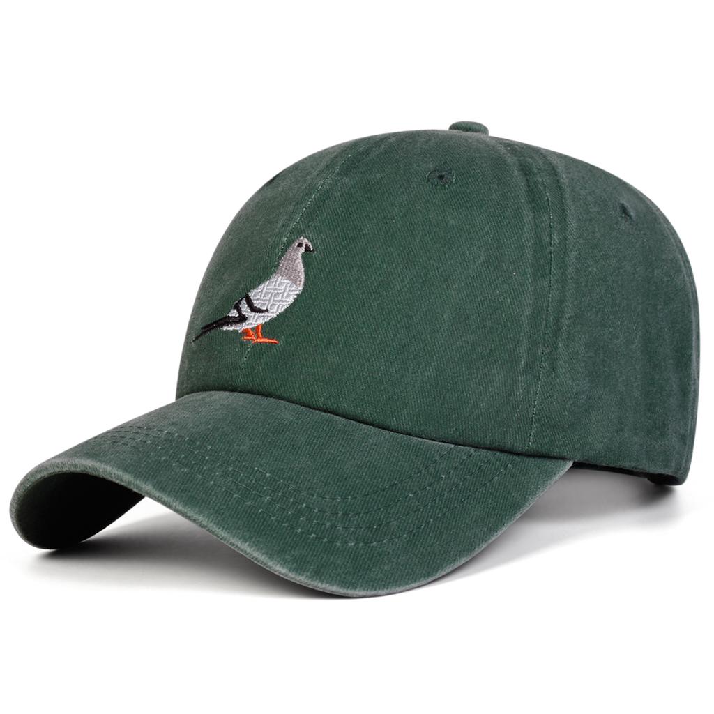 Baseball Denim Washed Stitching Embroidered Pigeon Neutral Gender Women Men For Caps Spring Autumn Outdoor Adjustable Casual Hats Sunscreen Hat